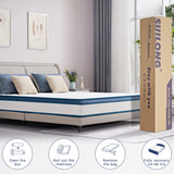 King Mattress, 10 Inch Hybrid Mattress with Memory Foam