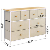 8 Drawer Dresser for Bedroom Chest of Drawers Closets Storage Units Organizer