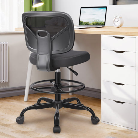 Office Drafting Chair Armless, Tall Office Desk Chair