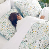 Cute Floral Bedding Comforter Sets, 3 Pieces Breathable and Soft Comforter with Pillow