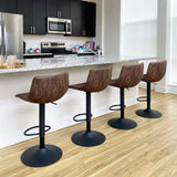 Bar Stools Set of 2-360° Swivel Barstool Chairs with Back