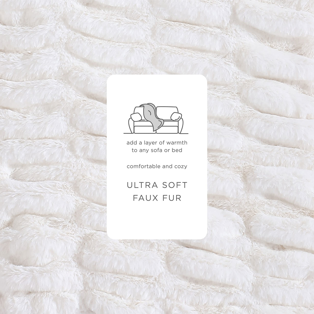 Lapin Ultra Fine Faux Fur Throw Blanket - Luxurious, Chic, Soft and Cozy