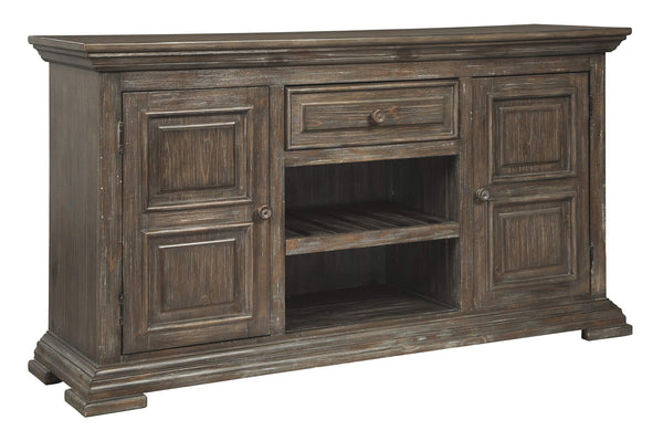 Wyndahl Rustic Pine Wood Server or Buffer, Distressed Brown