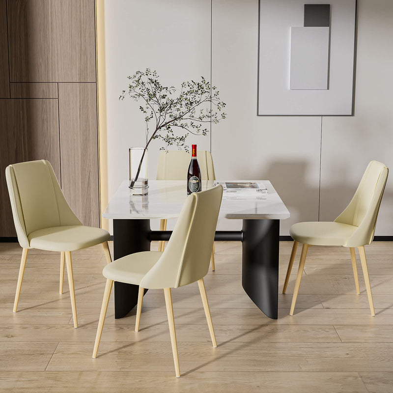 PU Dining Chairs Set of 4 Modern Living Room Chairs