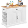 Rolling Kitchen Island Cart with 3 Drawers, Kitchen Storage Cabinet