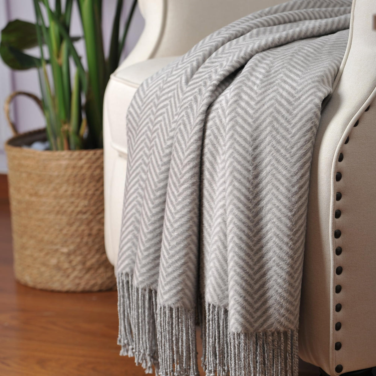 Silk Throw Blanket with Fringe, Pure Mulberry Silk, Naturally Soft