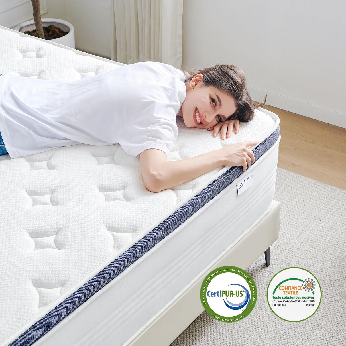 Queen Size Mattresses, 14 Inch Queen Mattress in a Box with Gel