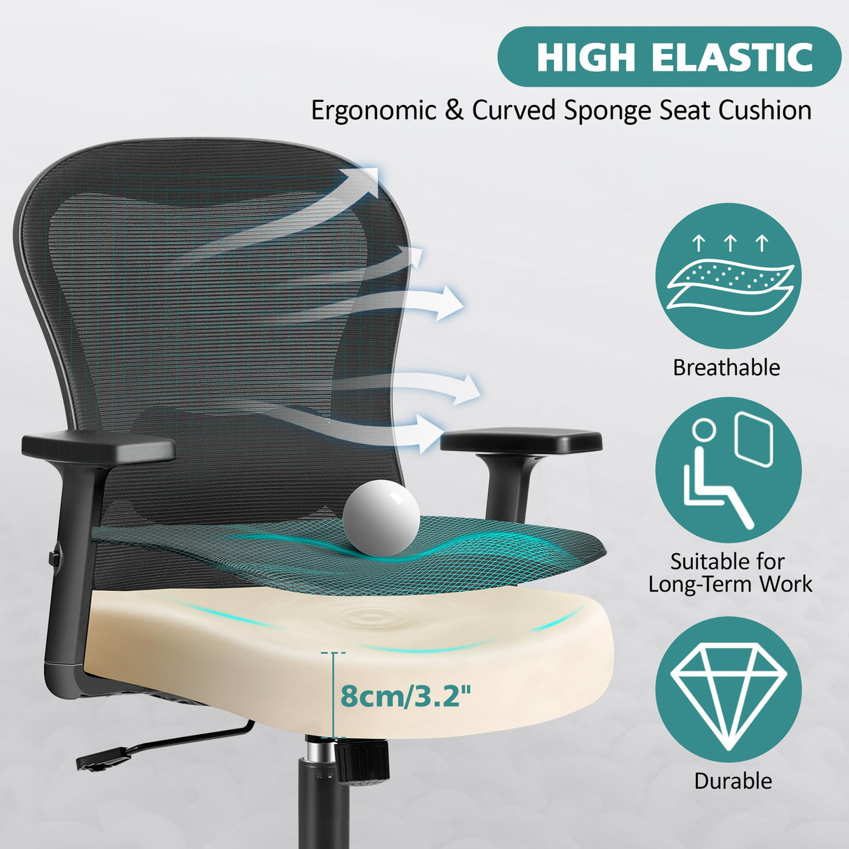 Office Chair Ergonomic Computer Desk Chair