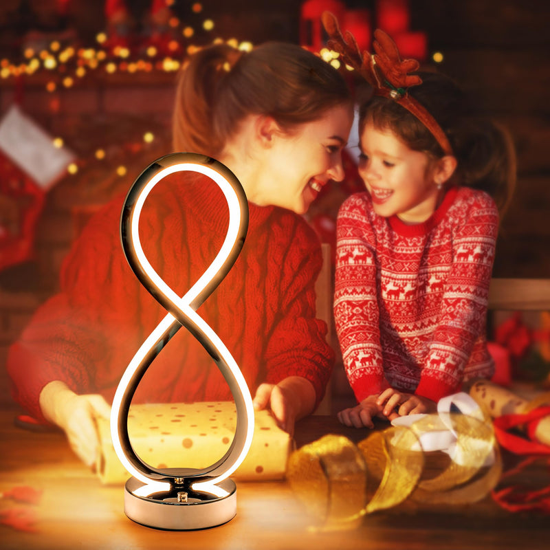 Modern Spiral RGB Table Lamp, 10 Lighting Modes Dimmable LED Lamp