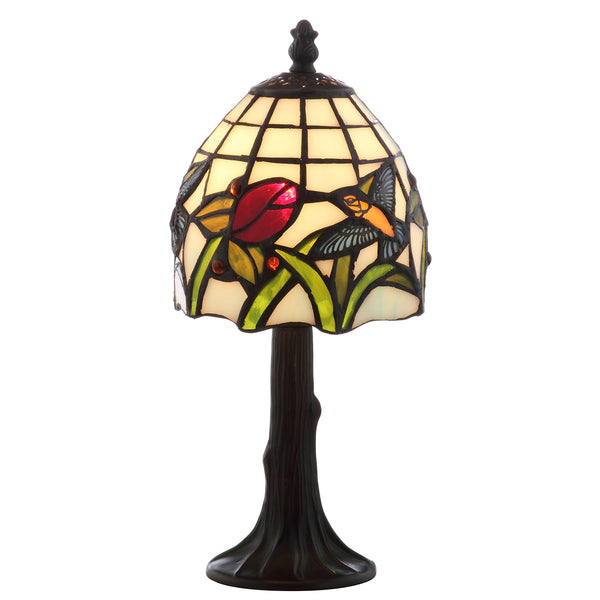 JYL8014A Hummingbird Tiffany-Style 12" LED Table Lamp Tiffany,Traditional for Bedroom