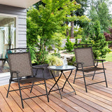 Set of 2 Patio Chairs, Outdoor Folding Lawn Chairs for Beach