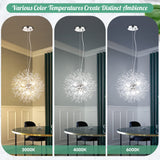 Modern Crystal Chandeliers Firework, Semi Flush Mount Ceiling Light Fixtures