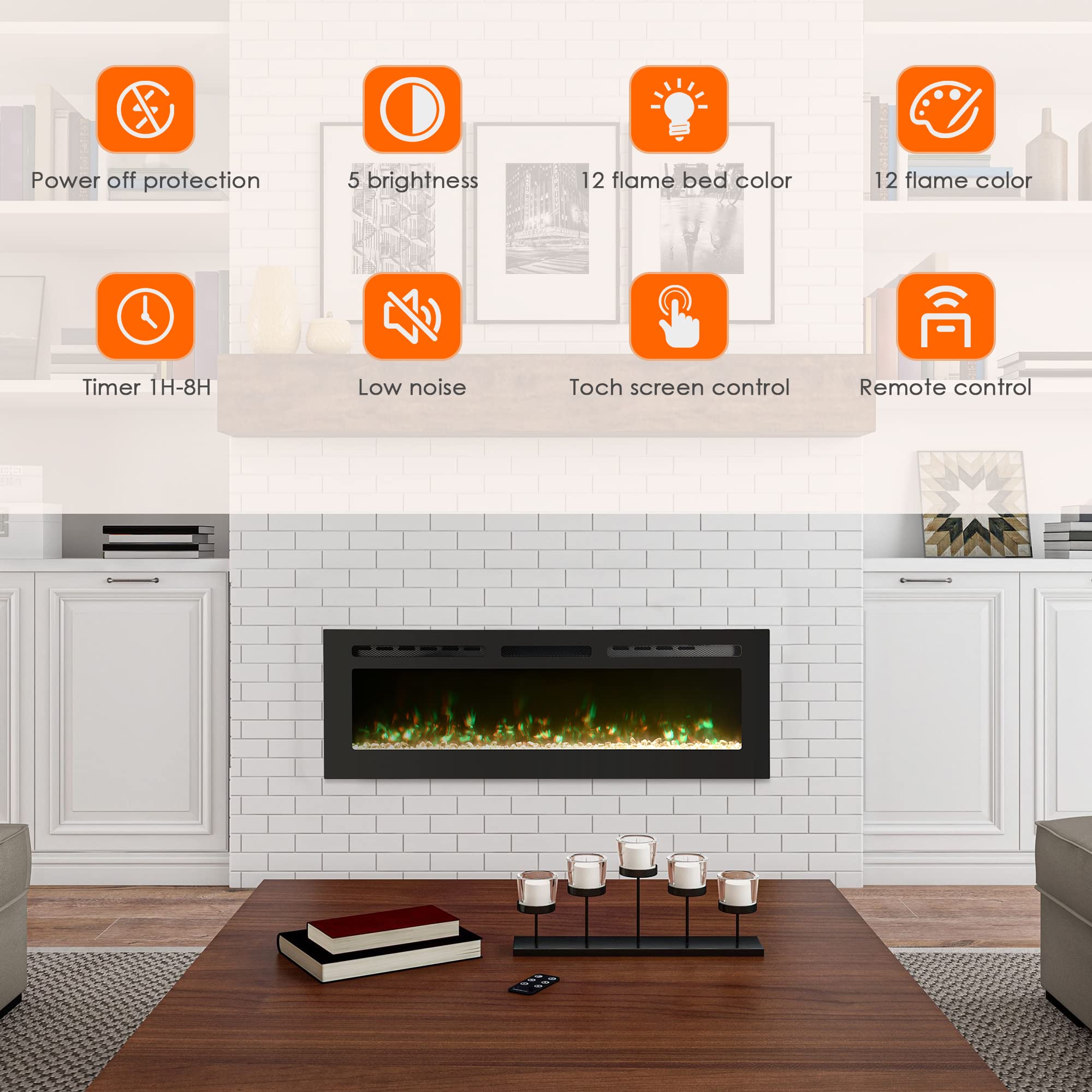 Electric Fireplace Inserts 50 inch Electric Fireplace