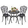 3 Piece Outdoor Bistro Table Set, Weather Cast Aluminum Patio Bistro Set