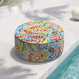 Indoor/Outdoor Ottoman D21 x H9 inch, Footstool Foot Rest Ottoman