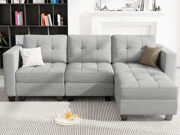 Sofa Couch with Storage Seats Convertible Sectional Couch