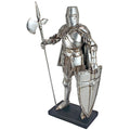 QS29041 Medieval Nuremberg Castle Gothic Knight Statue, Silver