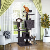 54in Cat Tree Tower for Indoor Cats Multi-Level Cat Condo Cat Bed Furniture