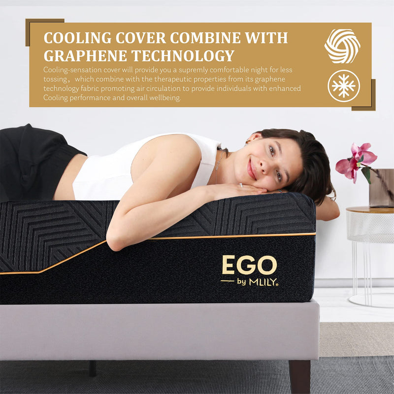 14 Inch King Size Memory Foam Mattress for Back Pain, Cooling Gel Mattress Bed in a Box