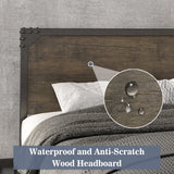 Twin Size Bed Frame with Wood Headboard