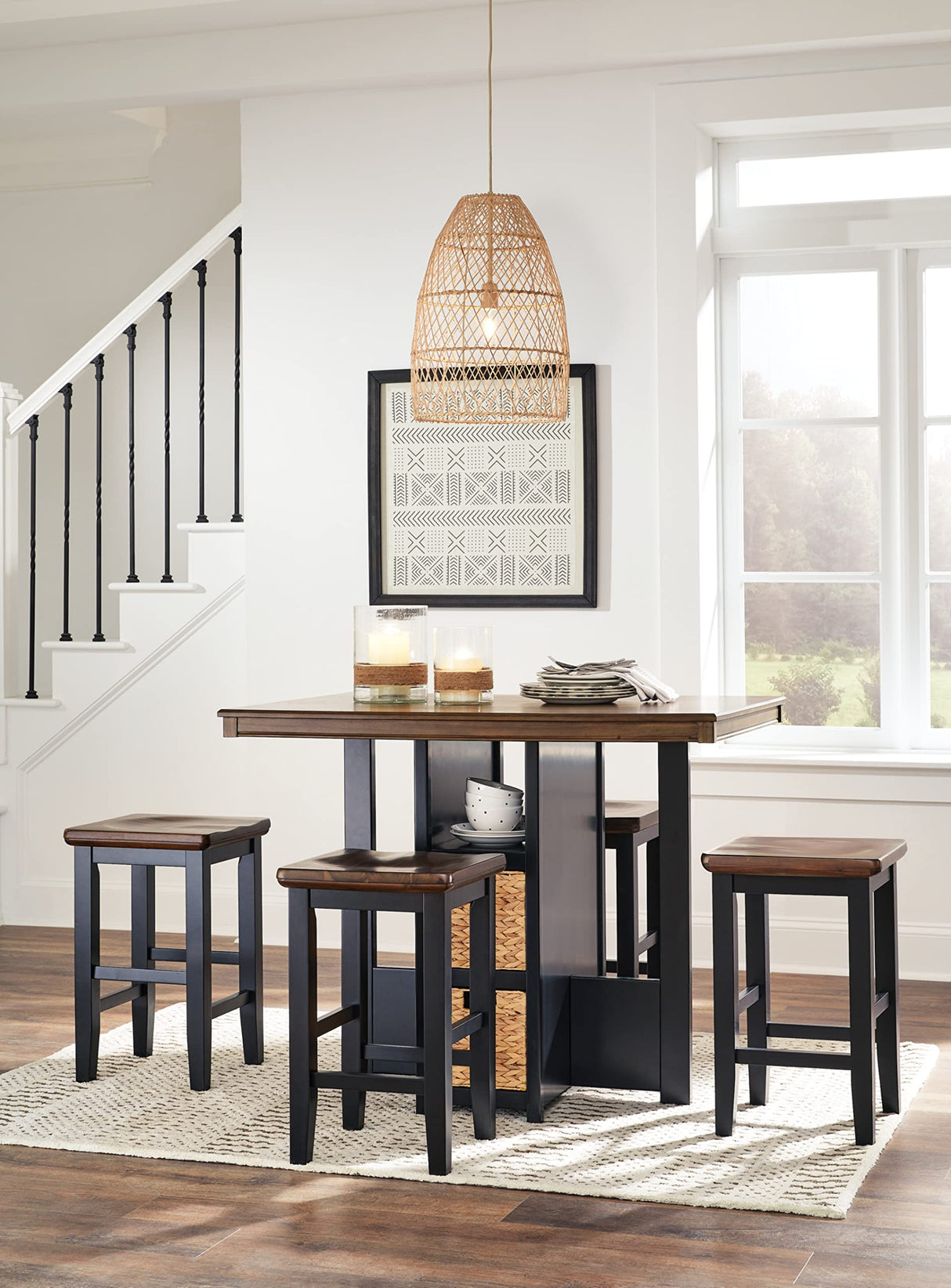 Dolingham Modern Counter Height Dining Table Set with Storage