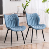 Dining Chairs Set of 2 Upholstered Faux Leather Kitchen Dining Room Chairs