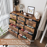 11 Drawers Dresser for Bedroom, Wide Dressers & Chests of Drawers