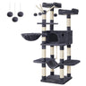 Cat Tree, Large Cat Tower, 64.6 Inches, Cat Activity Center with Hammock, Basket