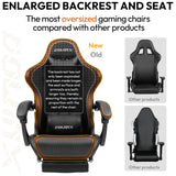 Gaming Chair Ergonomic Racing Style Recliner with Massage Lumbar Support, Office Armchair for Computer PU Leather E-Sports Gamer Chairs