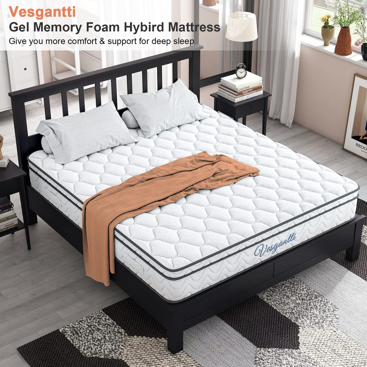 Full Size Mattress, 12 Inch Hybrid Full Mattress in a Box