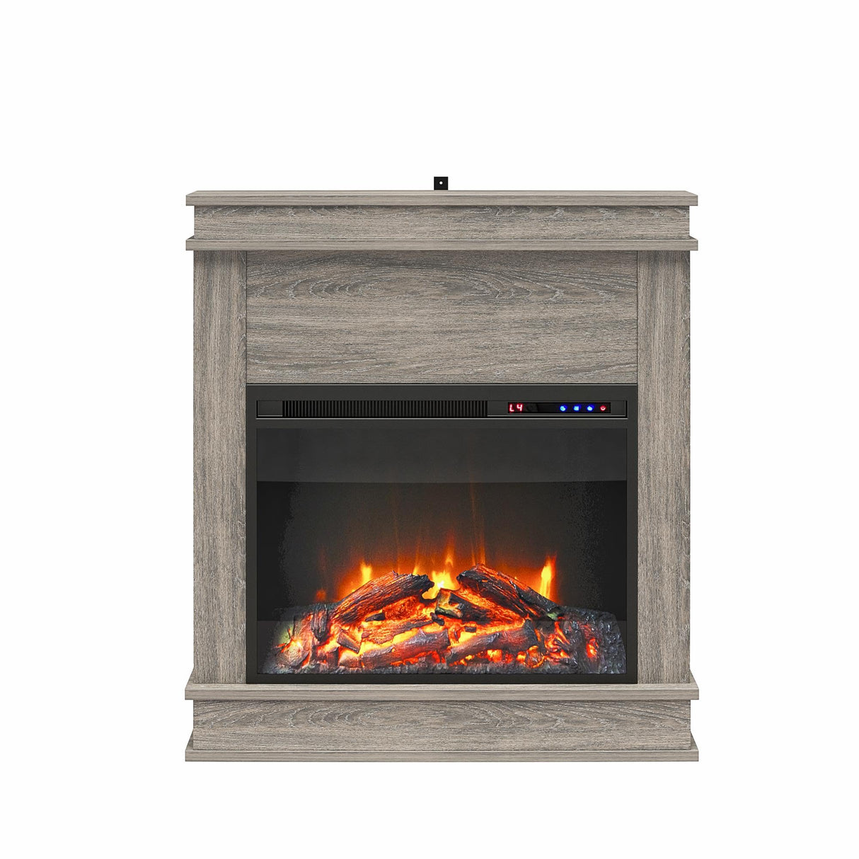 Mateo Electric Fireplace with Mantel and Touchscreen Display