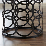 Interlocking Circles Side Accent Table, 22"H x 16.75"W x 16.75"D