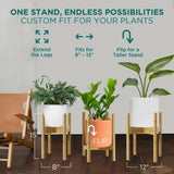 Adjustable Wood Plant Stand Indoor