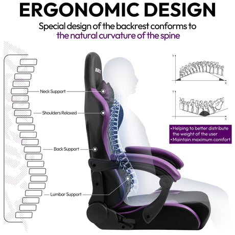 Gaming Chair Ergonomic Racing Style Recliner