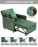 Convertible Chair Bed, Sleeper Chair Bed 3 in 1, Adjustable Recliner,  Sofa