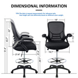 High-Back Mesh Ergonomic Drafting Chair