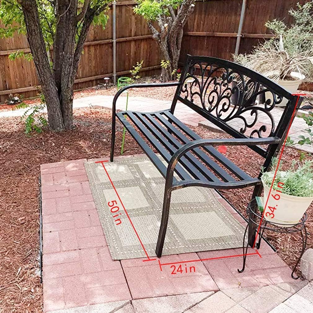 Garden Bench Outdoor Bench Patio for Outdoors Metal Porch Clearance Work