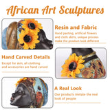 African Statues and Sculptures, Art Bust Statue, Sunflower Figurines