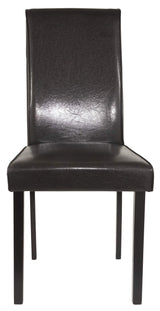 Kimonte Modern 19" Faux Leather Upholstered Armless Dining Chair