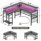 L Shaped Computer Desk, Reversible Corner Desk