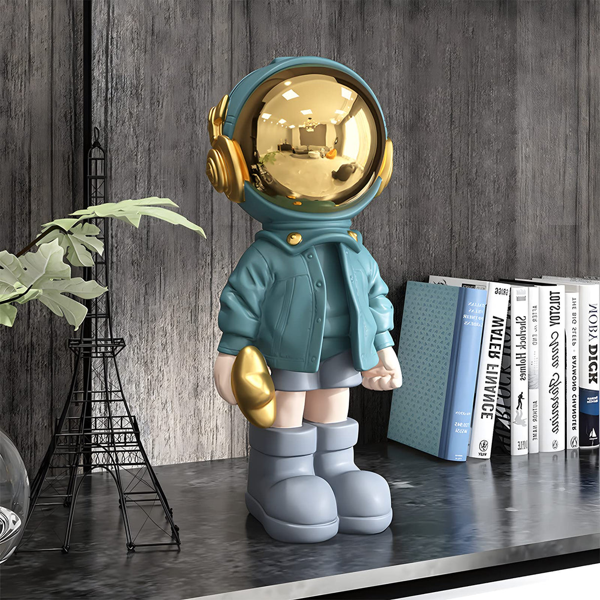 Astronaut Statues Spaceman Arts Gifts Light Blue Figurine Ornament