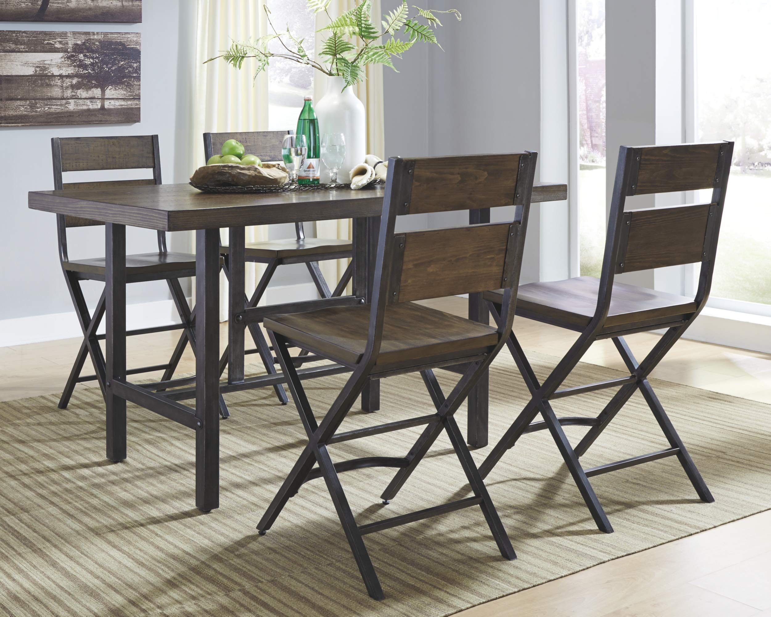 Kavara Modern Industrial Counter Height Dining Room Table