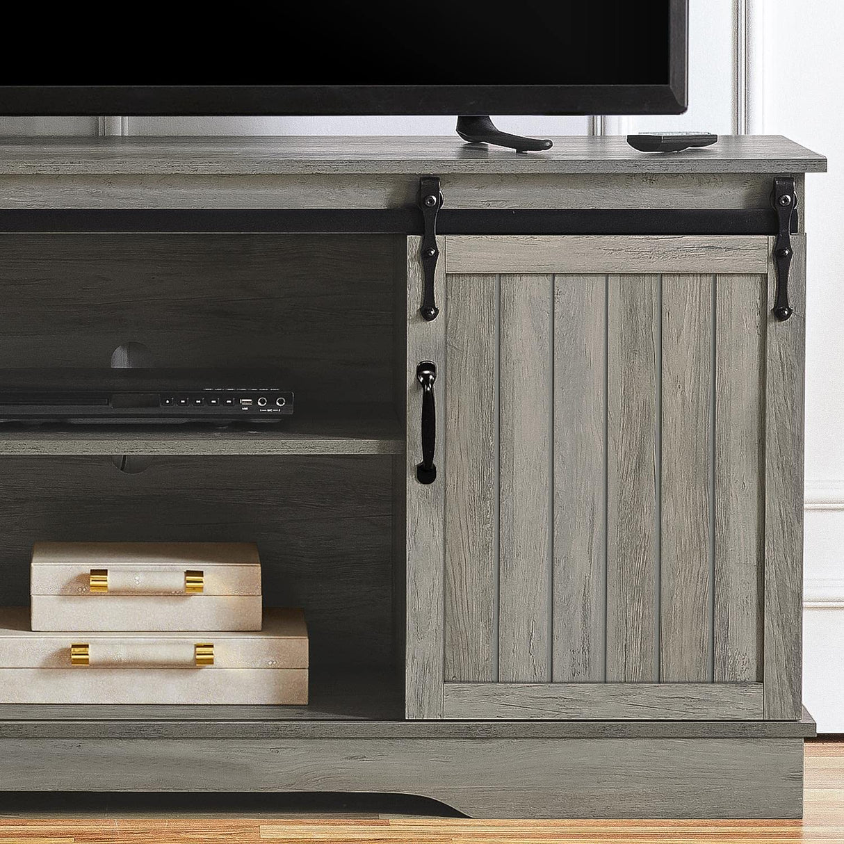 Farmhouse TV Stand wih Storage, 58" Entertainment Center