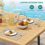 10-Piece Outdoor Patio Furniture Dining Set, All-Weather Rattan Conversation Set