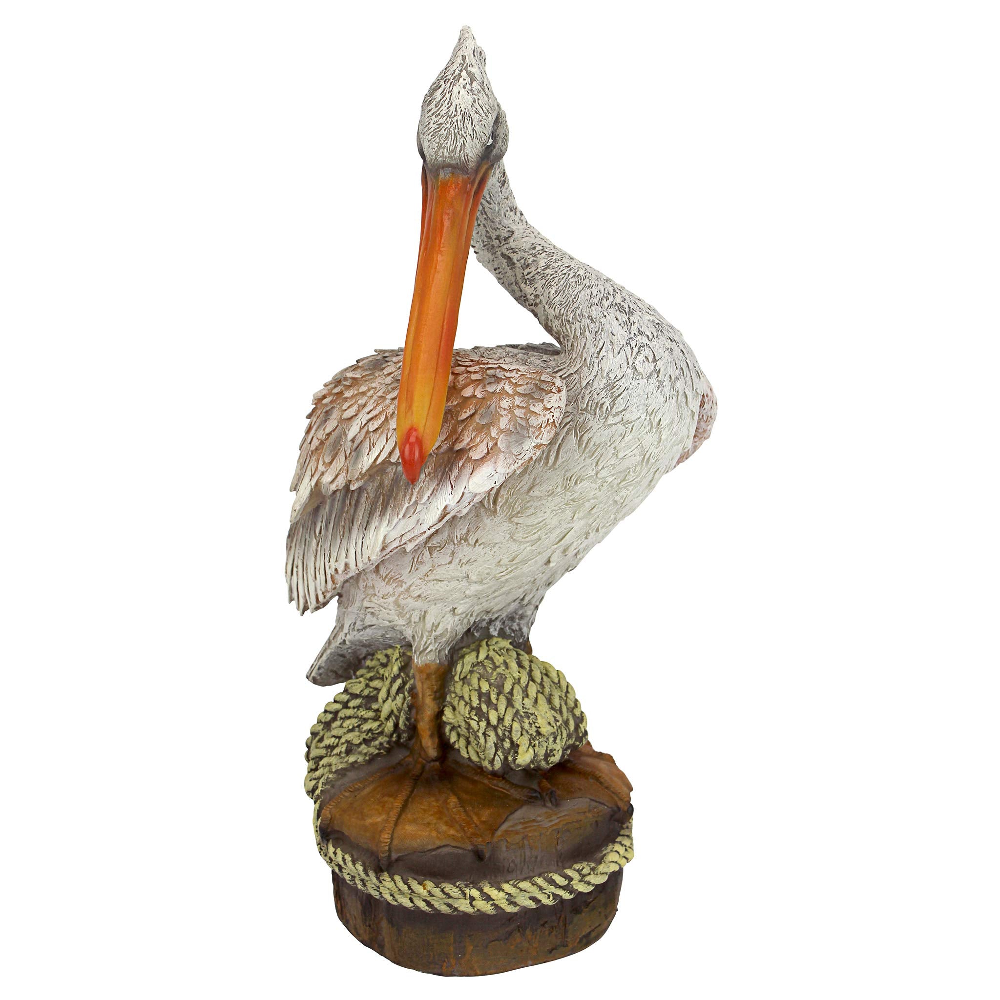 QM205301 Ocean Side Pier 51 Pelican Coastal Decor Garden Statue