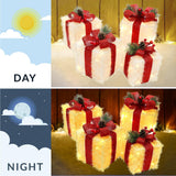 Christmas Lighted Gift Boxes, Set of 4 Light Up Present Boxes