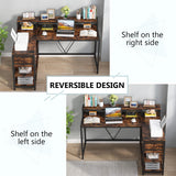 Reversible L Shaped Desk with Drawer