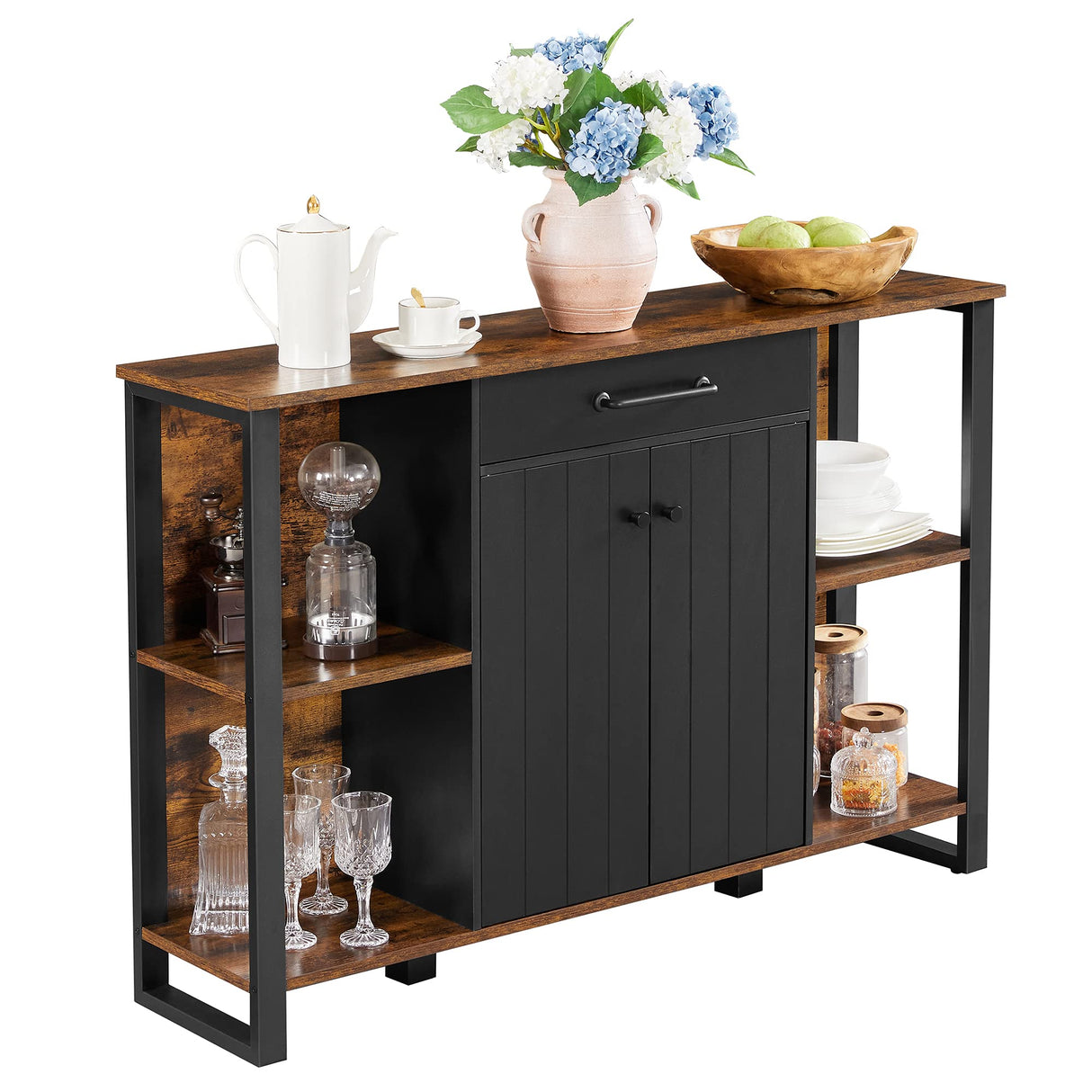 Buffet Cabinet, Kitchen Sideboard, Storage Organizer with Drawer