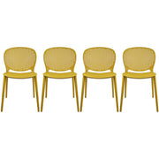 Set of 4 Modern Pool Patio Chairs