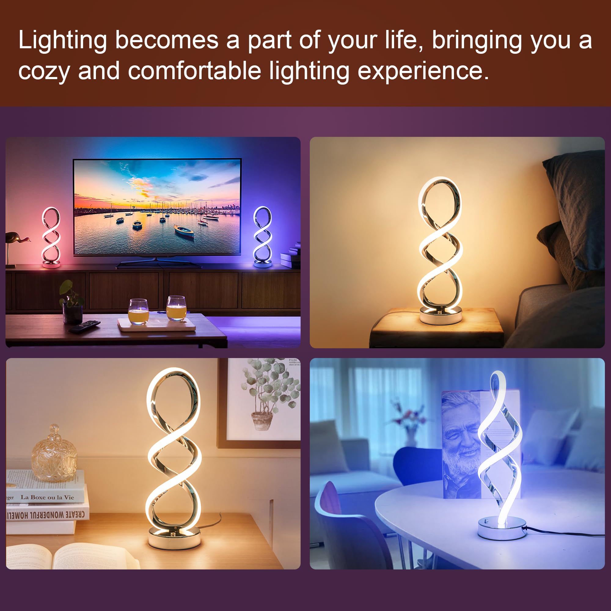 Modern Spiral RGB Table Lamp